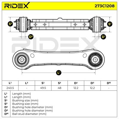 Control Arm RIDEX 273C1208 273C1208 - photo 6