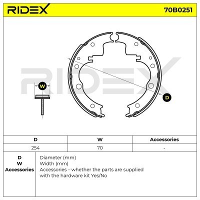 Brake Pads Set RIDEX 70B0251 70B0251 - photo 5