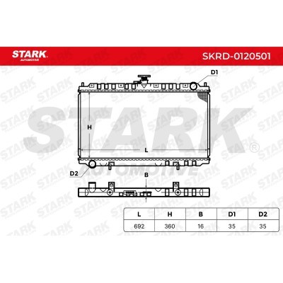 Radiator, Engine Cooling Stark SKRD-0120501 SKRD-0120501 - photo 7
