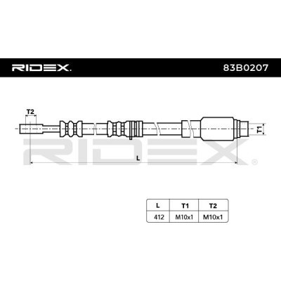 Brake Hose RIDEX 83B0207 83B0207 - photo 3