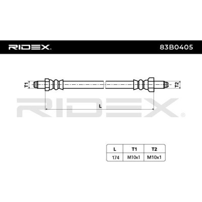 Brake Hose RIDEX 83B0405 83B0405 - photo 5
