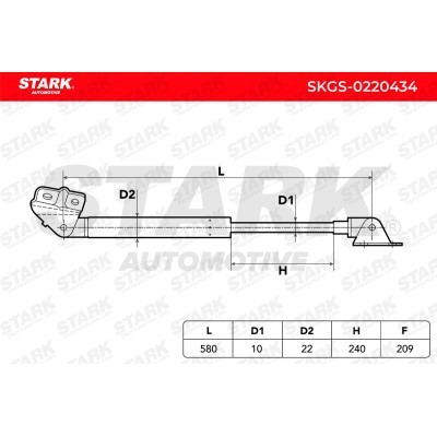 Gas Spring, boot-/cargo area Stark SKGS-0220434 SKGS-0220434 - photo 7