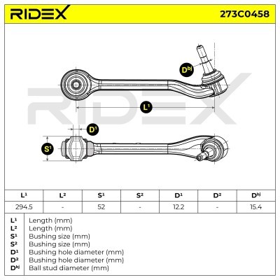 Control Arm RIDEX 273C0458 273C0458 - photo 7