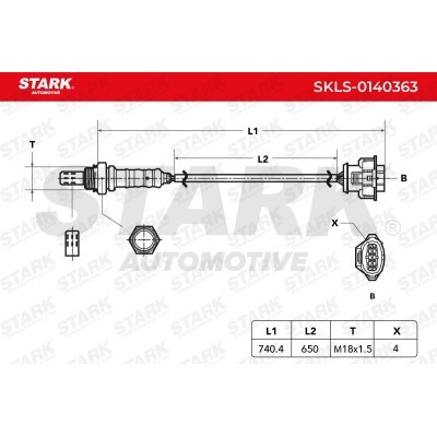 Lambda (Oxygen) Sensor Stark SKLS-0140363 SKLS-0140363 - photo 6