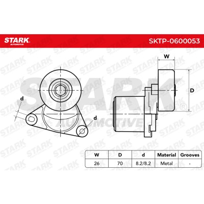 Belt Tensioner V-Ribbed Belt Stark SKTP-0600053 SKTP-0600053 - photo 5
