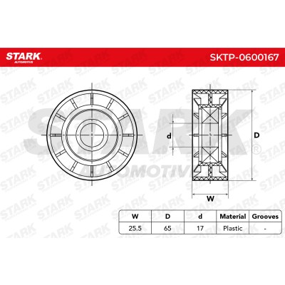 Belt Tensioner V-Ribbed Belt Stark SKTP-0600167 SKTP-0600167 - photo 4