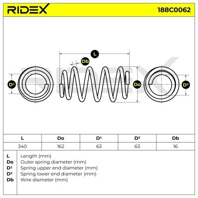 Suspension Spring RIDEX 188C0062 188C0062 - photo 5