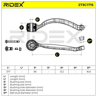 Control Arm RIDEX 273C1715 273C1715 - photo 7