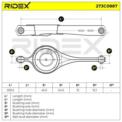 Control Arm RIDEX 273C0887 273C0887 - photo 6