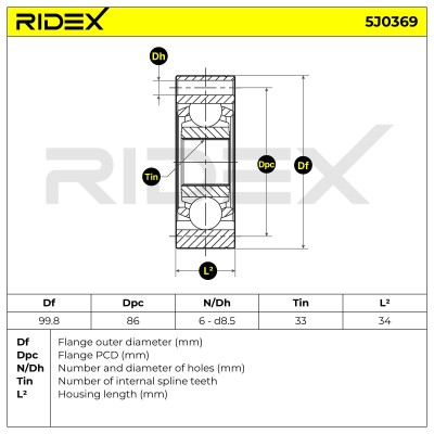 Joint Kit, Drive Shaft RIDEX 5J0369 5J0369 - photo 8