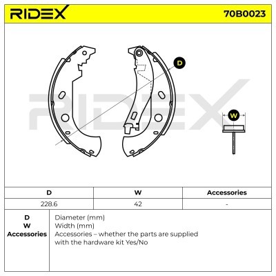 Brake Pads Set RIDEX 70B0023 70B0023 - photo 3