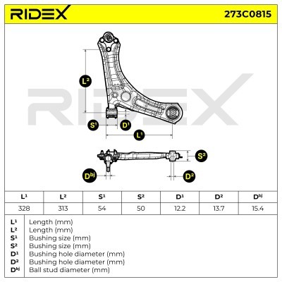 Control Arm RIDEX 273C0815 273C0815 - photo 8