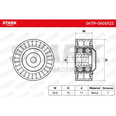 Belt Tensioner V-Ribbed Belt Stark SKTP-0600122 SKTP-0600122 - photo 6