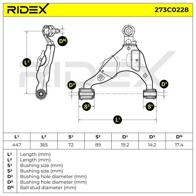 Control Arm RIDEX 273C0228 273C0228 - photo 8