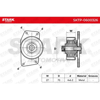 Belt Tensioner V-Ribbed Belt Stark SKTP-0600326 SKTP-0600326 - photo 6