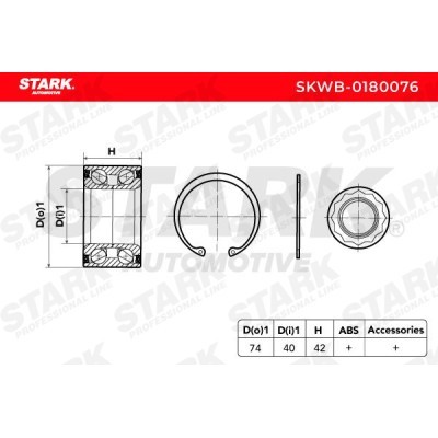 Wheel Bearing Stark SKWB-0180076 SKWB-0180076 - photo 2