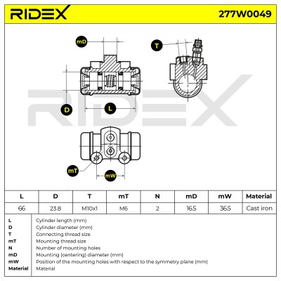 Wheel Brake Cylinder RIDEX 277W0049 277W0049 - photo 6