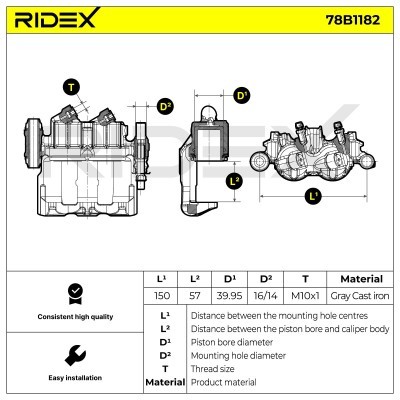 Brake Caliper RIDEX 78B1182 78B1182 - photo 5