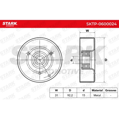 Belt Tensioner V-Ribbed Belt Stark SKTP-0600024 SKTP-0600024 - photo 5