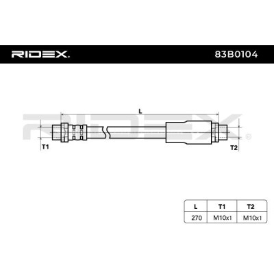 Brake Hose RIDEX 83B0104 83B0104 - photo 3