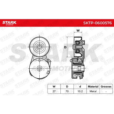 Belt Tensioner V-Ribbed Belt Stark SKTP-0600576 SKTP-0600576 - photo 6