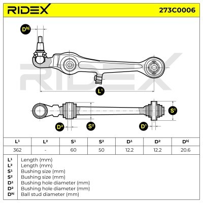Control Arm RIDEX 273C0006 273C0006 - photo 6