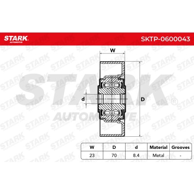 Belt Tensioner V-Ribbed Belt Stark SKTP-0600043 SKTP-0600043 - photo 6
