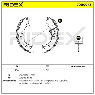 Brake Pads Set RIDEX 70B0043 70B0043 - photo 5