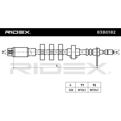 Brake Hose RIDEX 83B0182 83B0182 - photo 3