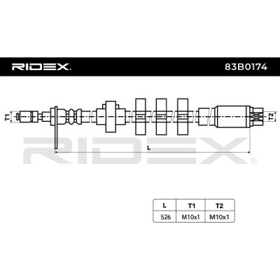 Brake Hose RIDEX 83B0074 83B0074 - photo 3