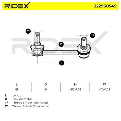 Stabilizer Link RIDEX 3229S0549 3229S0549 - photo 7