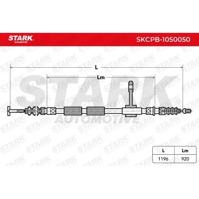 Cable Pull, Parking Brake Stark SKCPB-1050050 SKCPB-1050050 - photo 3