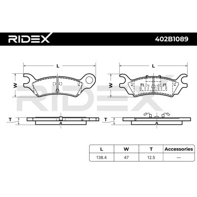 Brake Pads Set RIDEX 402B1089 402B1089 - photo 6