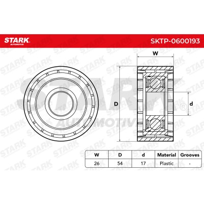Belt Tensioner V-Ribbed Belt Stark SKTP-0600193 SKTP-0600193 - photo 6