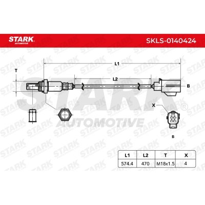 Lambda (Oxygen) Sensor Stark SKLS-0140424 SKLS-0140424 - photo 7