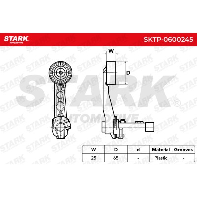 Belt Tensioner V-Ribbed Belt Stark SKTP-0600245 SKTP-0600245 - photo 6