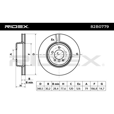 Brake Disc RIDEX 82B0779 82B0779 - photo 6