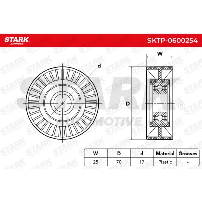 Belt Tensioner V-Ribbed Belt Stark SKTP-0600254 SKTP-0600254 - photo 5