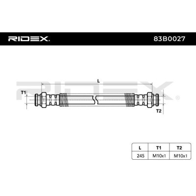Brake Hose RIDEX 83B0027 83B0027 - photo 3