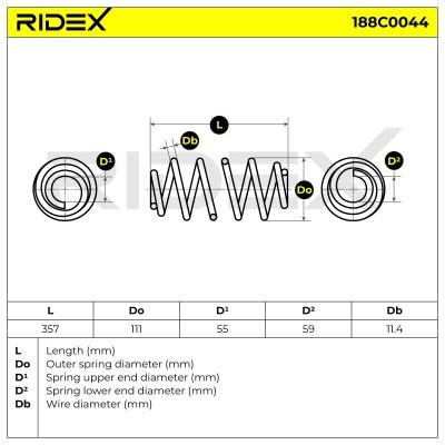 Suspension Spring RIDEX 188C0044 188C0044 - photo 4