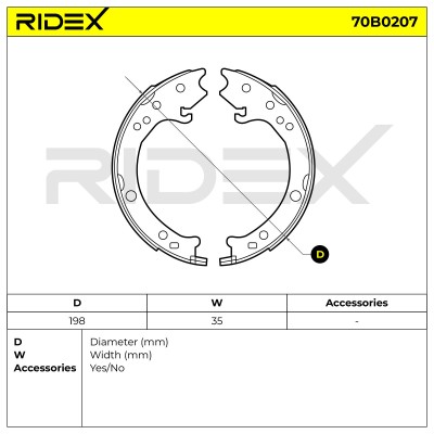 Brake Pads Set RIDEX 70B0207 70B0207 - photo 6