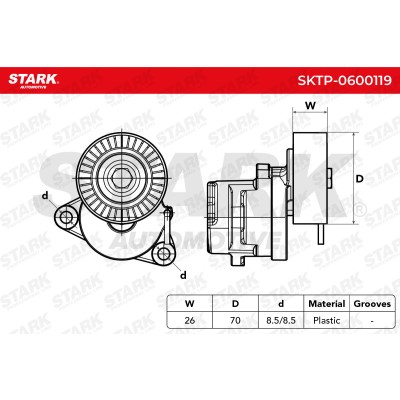 Belt Tensioner V-Ribbed Belt Stark SKTP-0600119 SKTP-0600119 - photo 5