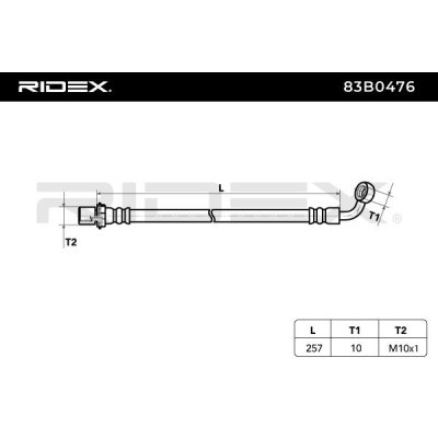 Brake Hose RIDEX 83B0476 83B0476 - photo 4