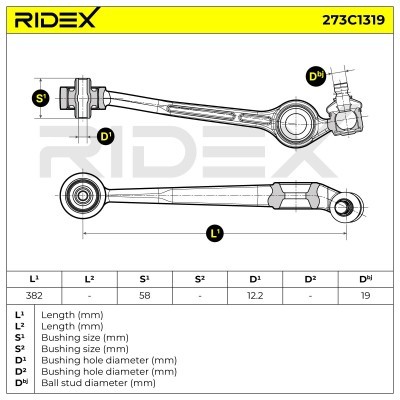 Control Arm RIDEX 273C1319 273C1319 - photo 6