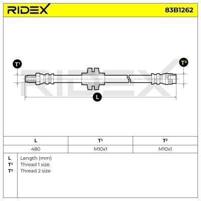 Brake Hose RIDEX 83B1262 83B1262 - photo 7