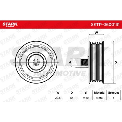 Belt Tensioner V-Ribbed Belt Stark SKTP-0600131 SKTP-0600131 - photo 5