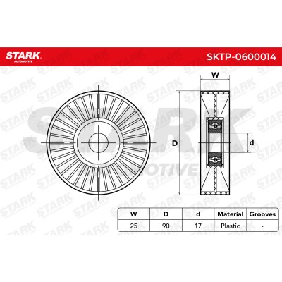 Belt Tensioner V-Ribbed Belt Stark SKTP-0600014 SKTP-0600014 - photo 7