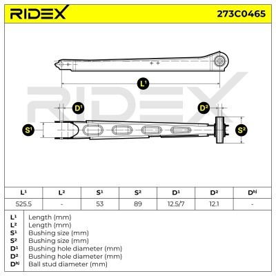 Control Arm RIDEX 273C0465 273C0465 - photo 5