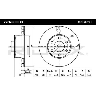 Brake Disc RIDEX 82B1271 82B1271 - photo 4