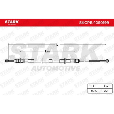 Cable Pull, Parking Brake Stark SKCPB-1050199 SKCPB-1050199 - photo 5